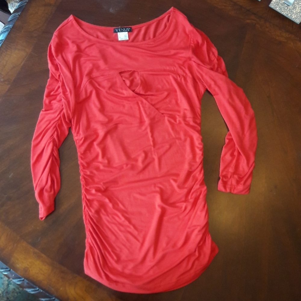 Red Keyhole Top